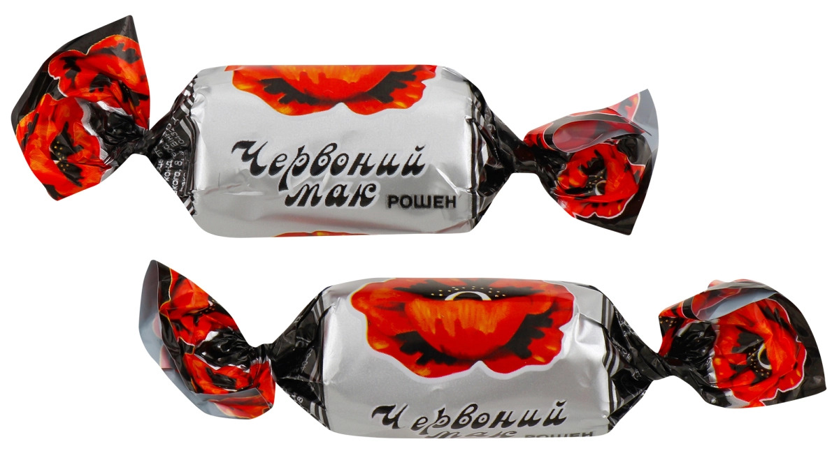 Цукерки Рошен Червоний мак 1кг